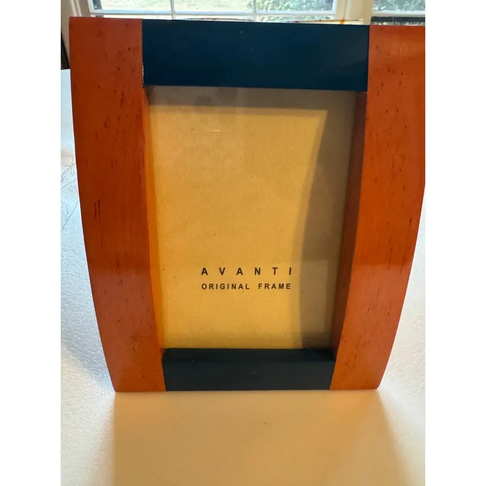 Avanti Original · Wood Picture Frame · Color Block · Blue & Brown · 4x6